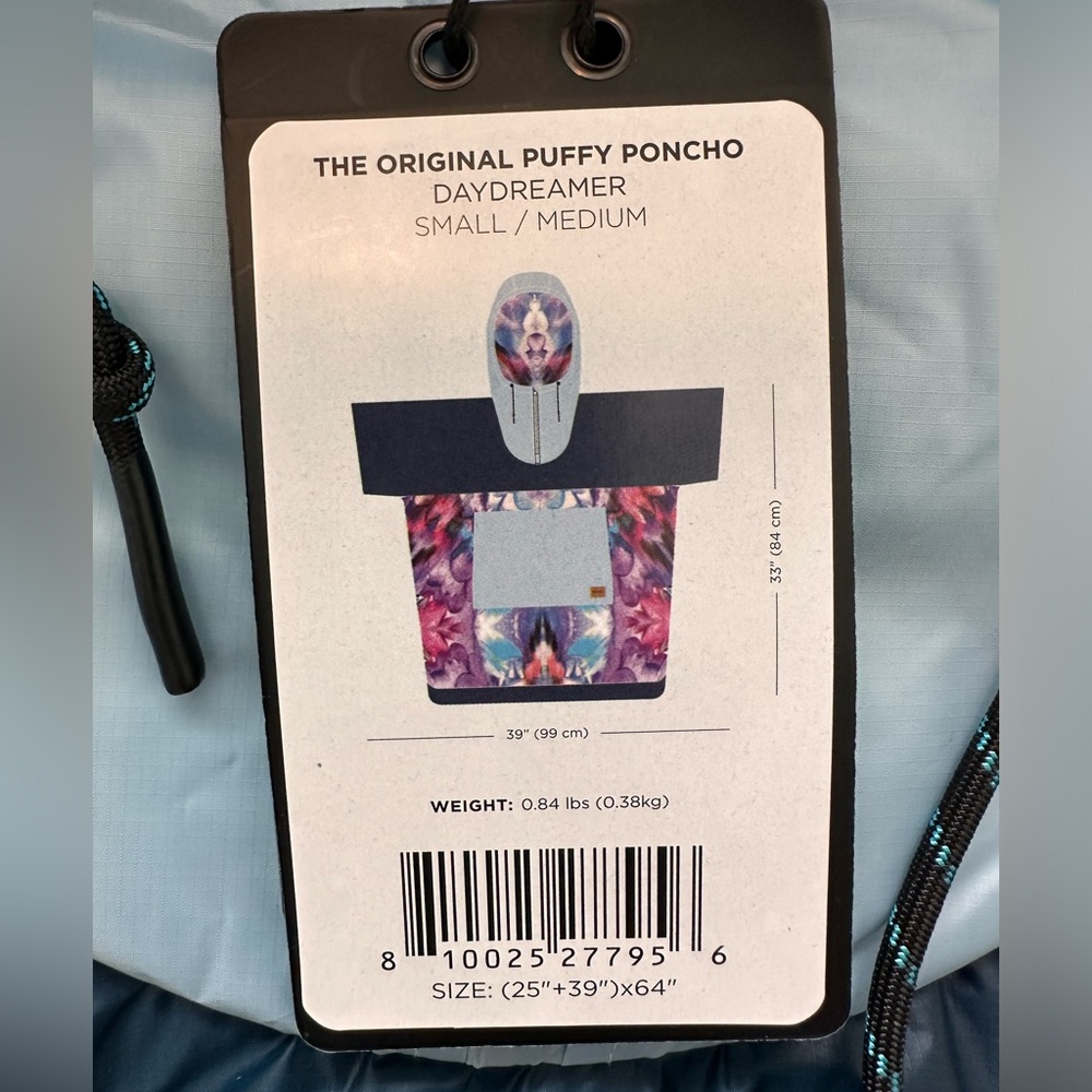 Rumpl NWT The Original Puffy Poncho Daydreamer Size Small/Medium - Picture 6 of 7
